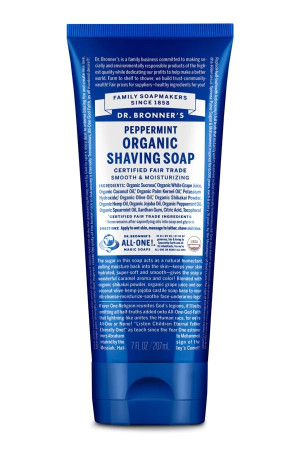 Dr Bronner's Peppermint Organic Shaving Soap - 207ml