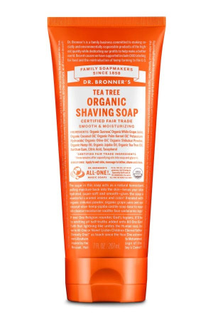 Dr Bronner's Tea Tree Organic Shaving Soap - 207ml