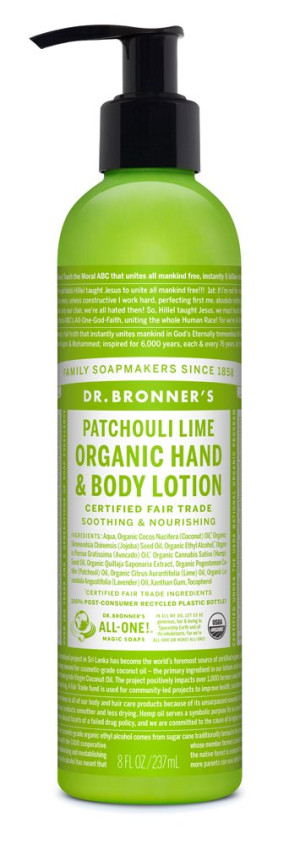 Dr Bronner's Patchouli Lime Organic Hand & Body Lotion - 237ml