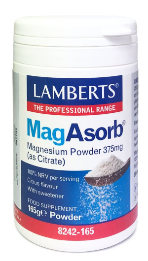 Lamberts MagAsorb Magnesium Powder 375mg - 165g