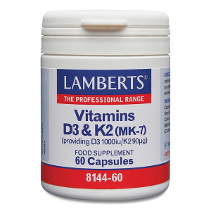 Lamberts Vitamin D3 (1000iu) and K2 (90ug) - 60 caps