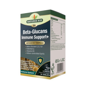 Natures Aid Beta Glucans Immune Support +  - 30 tabs