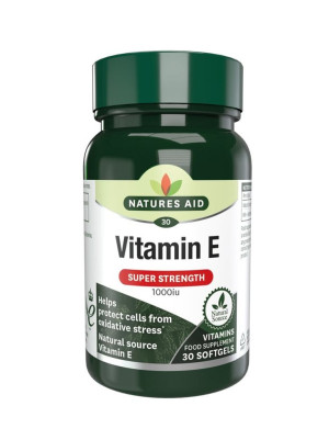 Natures Aid Vitamin E 1000iu - 30 Softgels