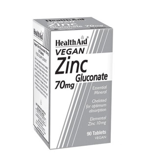 Health Aid Zinc Gluconate 70mg - 90 Tabs