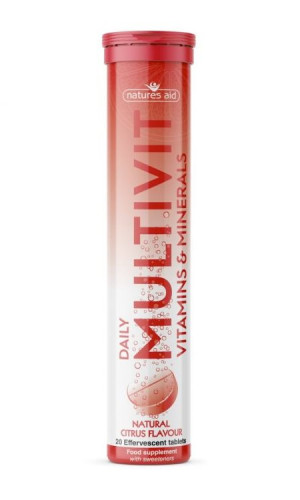 Natures Aid Daily MultiVit Vitamins & Minerals Effervescent - 20 Effervescent Tablets