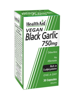 Health Aid Vegan Black Garlic 750mg - 30 Capsules