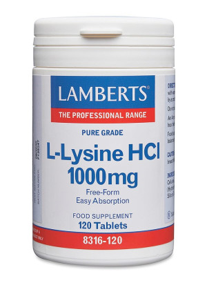 Lamberts L Lysine HCI 1000mg - 120 Tabs
