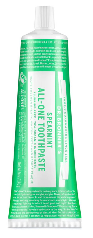 Dr Bronner's Spearmint Toothpaste - 105ml