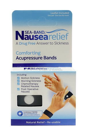 Seaband Adult Acupressure Band Black - Adult
