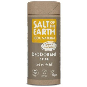 Crystal Spring  Salt of the Earth Amber & Sandalwood Deodorant Stick - Use or Refill - 75g