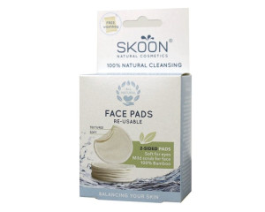 Skoon Cleansing Face Pads Reusable (7 pads & washbag)