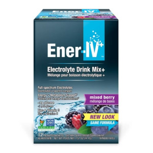 Ener-Life Ener-IV Electrolyte Drink Mix+ (Mxed Berry) - 12 Sachets