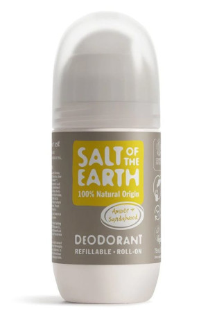 Crystal Spring Salt of the Earth Amber & Sandalwood Natural Refillable Roll-On Deodorant  - 75ml