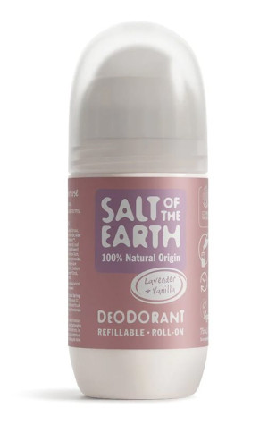 Crystal Spring Salt of the Earth  Lavender & Vanilla Refillable Roll-On Deodorant - 75ml