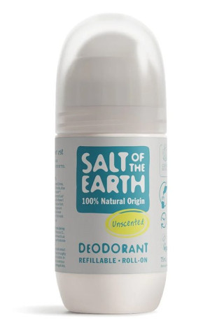 Crystal Spring Salt of the Earth Unscented Refillable Roll-On Deodorant - 75ml