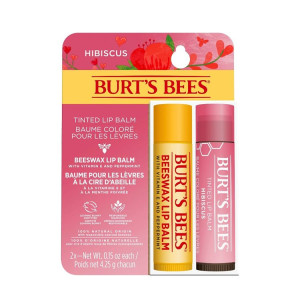 Burt`s Bees Lip Balm & Tinted Duo - Beeswax & Hibiscus  - 2 x 4.25g
