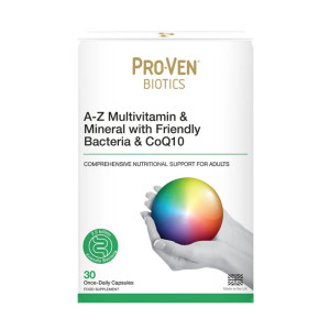 Pro-Ven Biotics A to Z Multivitamin & Mineral with Friendly Bacteria & CoQ10  - 30 caps