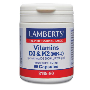 Lamberts Vitamin D3 (2000iu) and K2 (90ug) - 90 caps