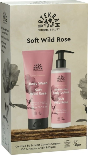 Urtekram Soft Wild Rose Gift Set - 1 x 200ml /  1x 245ml