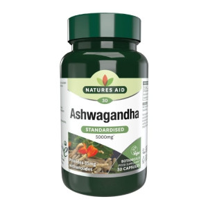 Natures Aid Ashwagandha - 30 caps *BBE 10/26*