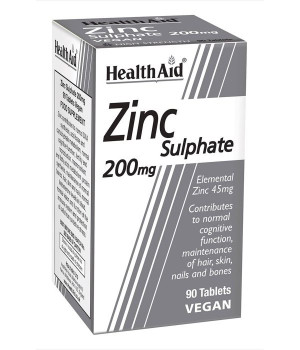Health Aid Zinc Sulphate 200mg - 90 Tabs
