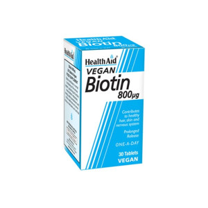 Health Aid Biotin 800ug  - 30 Tabs