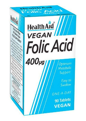 Health Aid Folic Acid 400ug  - 90 Tabs