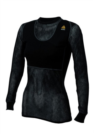Aclima WoolNet Crew Neck Dame Jet Black XS
