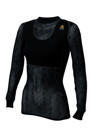 Aclima WoolNet Crew Neck Dame Jet Black XS