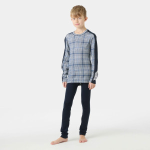 Helly Hansen Junior's HH Graphic Lifa Merino Midweight Base Layer Set Navy 12 - Navy Blue Aop - Unisex