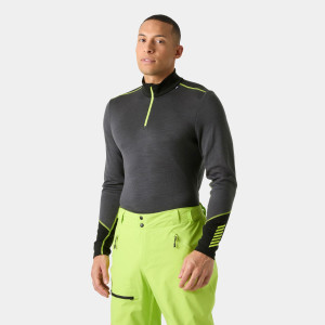 Helly Hansen Herre Lifa Merino Mellomvekt 1/2 Glidelås Basislag Grå 2xl Grå2XL