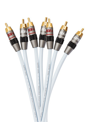 Supra Dual 7RCA - 7RCA Audio 2 meter Isblå