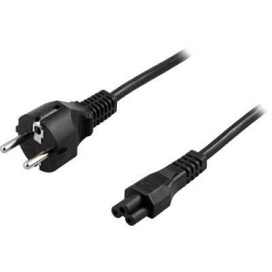 hbb Strömkabel 3pol IEC 60320 C5 5m 5 meter Svart