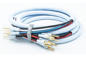 Supra Quadrax 4X2.0 Bi-Amp Combicon 2 x 5 meter Isblå