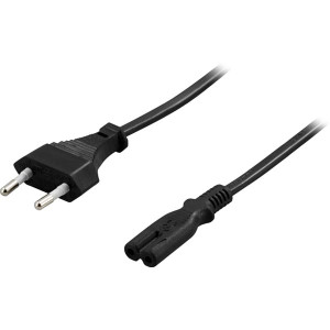 hbb Strömkabel apparatkontakt C7 svart 2 meter Svart