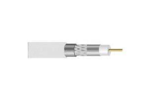 Macab Trippelskärmad RG-6T antennkabel 1 meter Vit