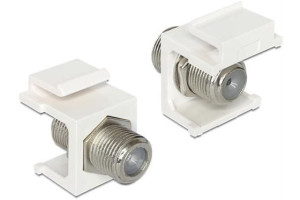 Keystone standardsystem Keystone F-kontakt hona - hona - antenn Vit