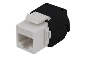 Keystone standardsystem Keystone UTP Cat6a oskärmad RJ45 kontakt Vit