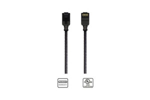 Kordz Cat6 Slim Profile Network Patch Cord 15 cm Svart