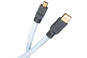 Supra USB A - USB mini-B 2.0 1 meter Isblå