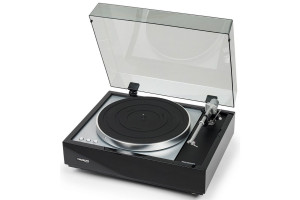 Thorens TD 1600 remdriven skivspelare Högblank svart