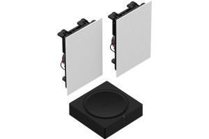 Sonos Amp med vägghögtalare Svart/Vitt