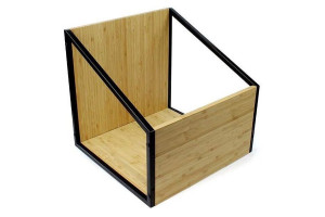 NorStone Vinyl LP Case skivförvaring Bambu/Svart
