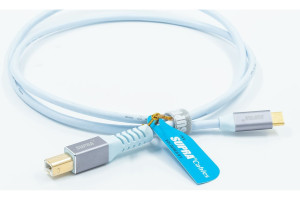 Supra USB 2.0 High Speed C-B 1 meter Isblå