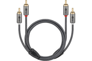 Goobay Plus stereo RCA 2 meter Svart