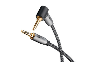 Goobay Plus 3.5 mm stereo 90 grader 2 meter Svart