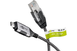 Goobay USB-C 3.1 till RJ45 nätverk 3 meter Svart