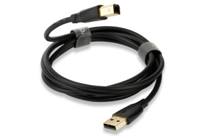 QED Connect USB-A till USB-B 0.75 meter Svart