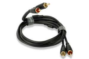 QED Connect Phono to Phono 2RCA - 2RCA 1.5 meter Svart
