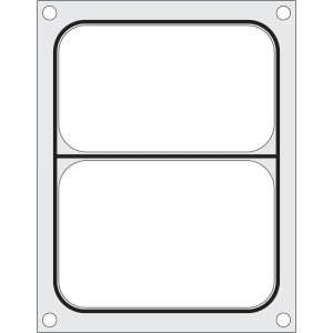 Matrita sigilare pentru un recipient cu doua compartimente 227x178 mm